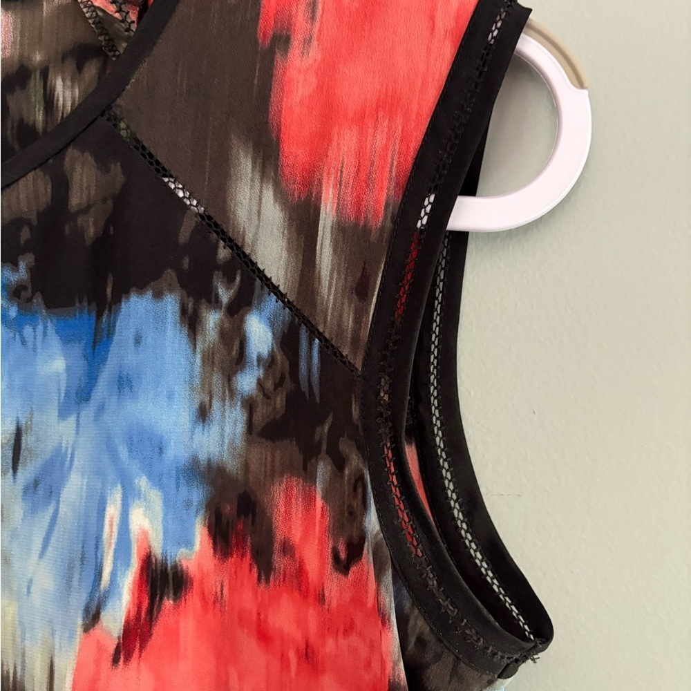 J. Crew Keyhole Silk Shell in Floral Splash - Picture 5 of 12